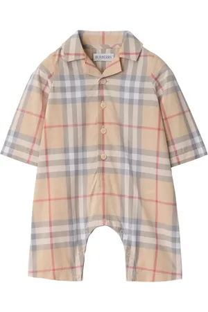 Burberry Pelele de algodón a cuadros