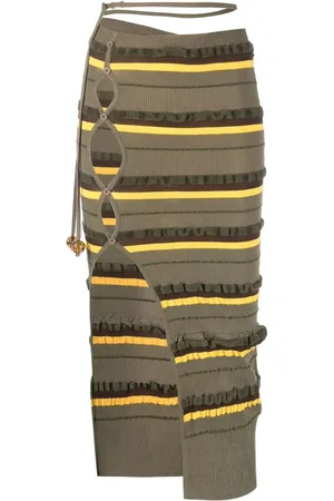 Jacquemus Falda midi a rayas