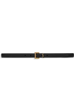 Saint Laurent Cinturón con placa del logo