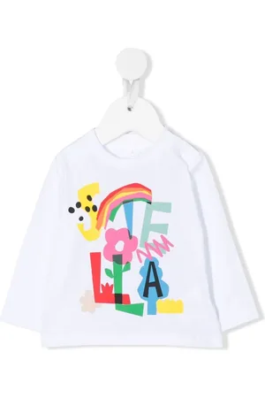 Stella McCartney Camiseta con logo estampado y manga larga