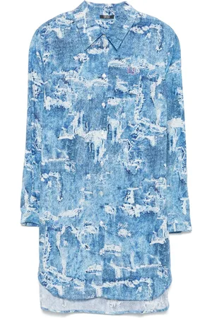 Liu Jo Vestido camisero con estampado vaquero
