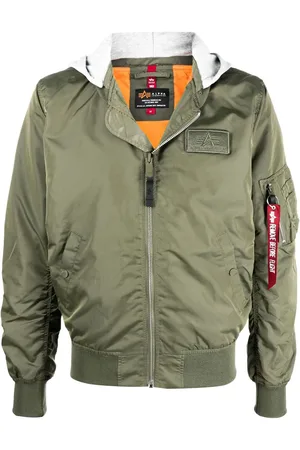 Alpha Industries Chaqueta bomber con logo estampado