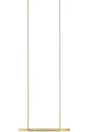 SHIHARA Collar Bar 02 en oro amarillo de 18kt con diamantes