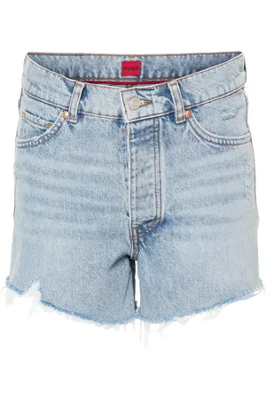 HUGO BOSS Pantalones vaqueros cortos con efecto envejecido