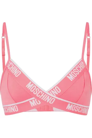 Moschino Logo-tape bra