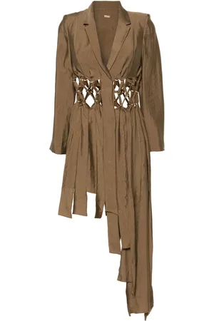 Cult Gaia Vestido Elena asimétrico con abertura