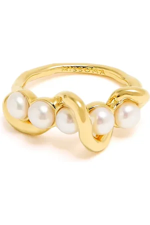 Courrèges Anillo con perla artificial