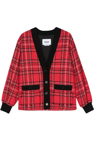 Msgm Chaqueta a cuadros tartán