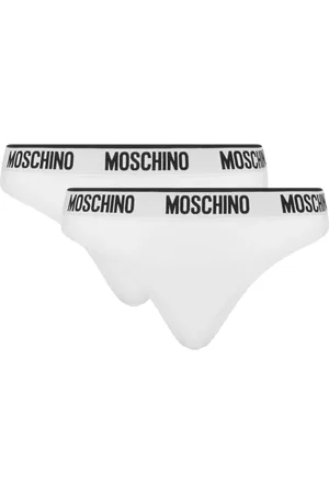 Moschino Pack de dos tangas con logo en la cinturilla