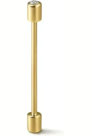SHIHARA Pendiente Twist Pin 02 en oro amarillo de 18 ct con diamantes