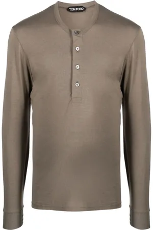 Tom Ford Camiseta con cuello redondo y manga larga