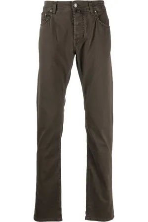 Jacob Cohen Pantalones rectos con parche del logo