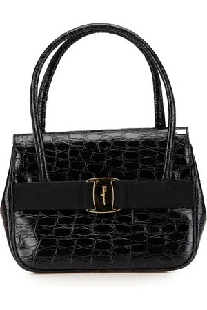 Salvatore Ferragamo Bolso de mano Vara con efecto en relieve de piel de cocodrilo 20st Century
