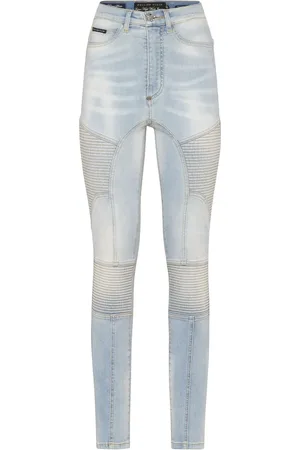 Philipp Plein Vaqueros skinny con detalle de canalé