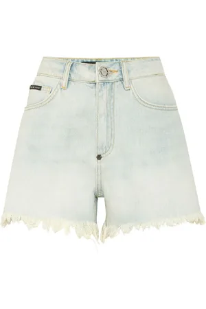 Philipp Plein Bermudas con borde con flecos