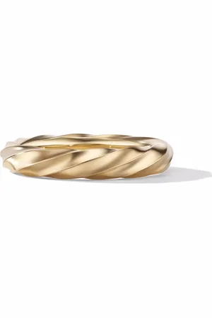 David Yurman Anillo Cable Edge de 4 mm en oro reciclado de 18 ct con banda