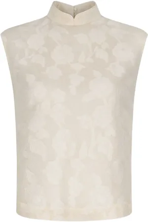 SHANGHAI TANG Top con motivo floral
