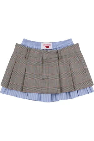 Charles Jeffrey Loverboy Minifalda a cuadros con pliegues