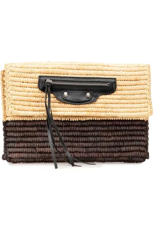 Balenciaga Bolso de mano Motocross Classic Envelope Giant 12 de rafia 2014