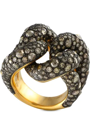 Pomellato Anillo Knot en oro amarillo de 18 ct con diamantes