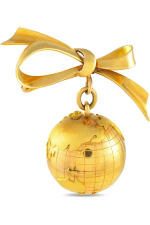 LB Exclusive Broche Globe en oro amarillo de 18 ct
