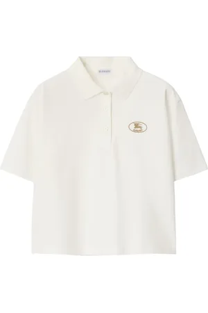 Burberry Polo de algodón con diseño corto