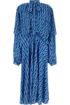Balenciaga Vestido texturizado de manga larga