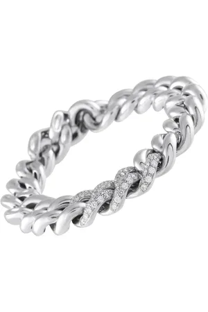 Pomellato Pulsera Gourmette en oro blanco de 18 ct con diamantes