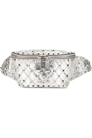 VALENTINO GARAVANI Riñonera Rockstud Spike de piel de napa metalizada 2000-2017