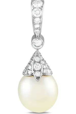 Cartier Colgante en oro blanco de 18 ct con diamantes y perlas