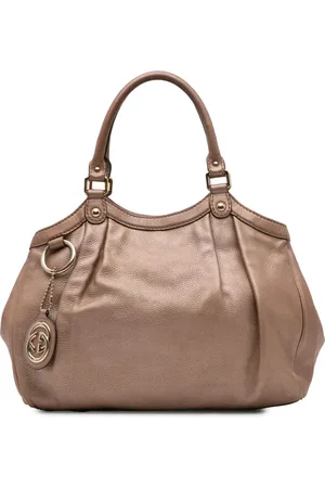 Gucci Bolso shopper Sukey mediano de piel de becerro metalizada 2000-2015