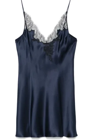 CARINE GILSON Slip dress de seda y satén