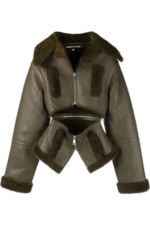 ANDREADAMO Chaqueta con ribete de pelo