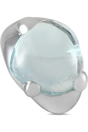 Pomellato Anillo en oro blanco de 18 ct con aguamarina