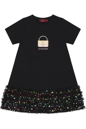Aigner Vestido con aplique de lentejuelas