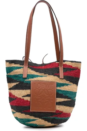 Loewe Bolso shopper Paulas Ibiza Multicolour Shigra Basket de piel de becerro 2024-2025