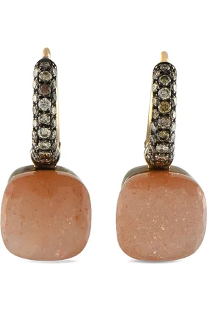 Pomellato Pendientes Nudo en oro de 18 ct con diamante y cuarzo