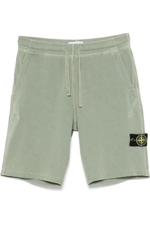 Stone Island Pantalones cortos de chándal con distintivo Compass