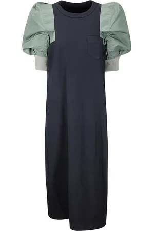SACAI Vestido midi con manga farol
