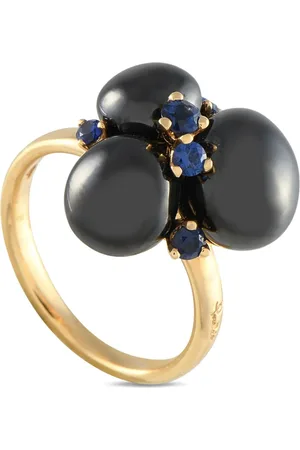 Pomellato Anillo Capri en oro amarillo de 18 ct con zafiro y hematita