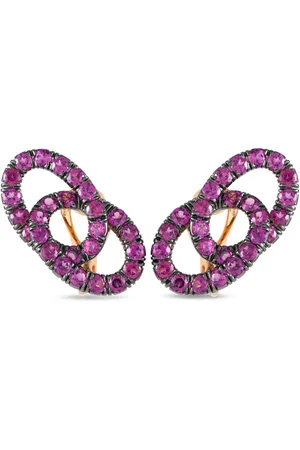 Pomellato Pendientes de clip Cattene en oro amarillo de 18 ct con zafiro