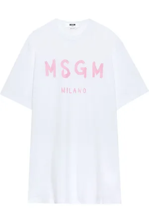 Msgm Vestido con logo Brushstroke
