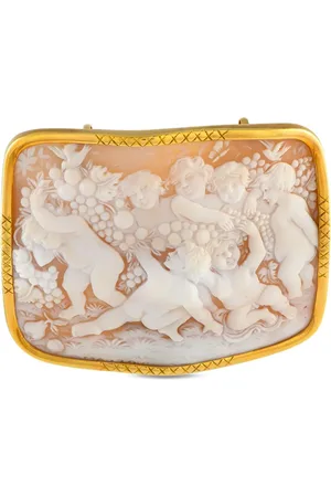 LB Exclusive Broche Cameo Di Bambino en oro amarillo de 18 ct