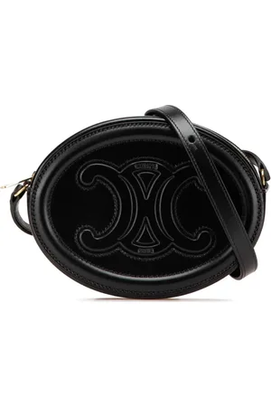 Céline Bandolera Triomphe Oval pequeña de piel de becerro 2021