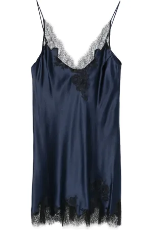 CARINE GILSON Slip dress de seda y satén