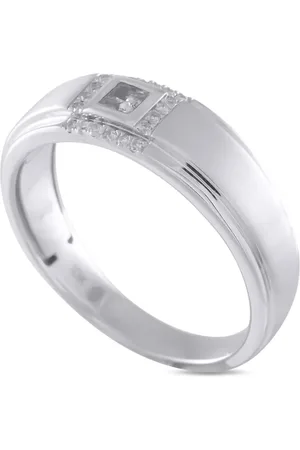 LB Exclusive Anillo en oro blanco de 10 ct con diamantes pre-owned