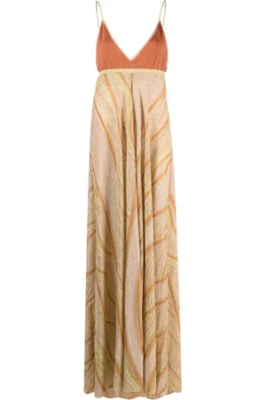 FORTE FORTE Vestido largo con hilos metalizados