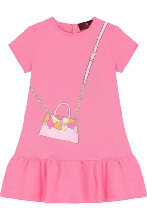 Aigner Vestido estilo camiseta con dobladillo de volantes