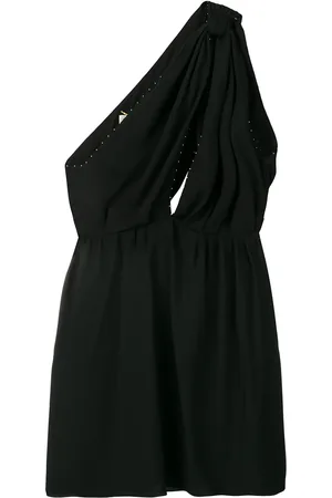 Saint Laurent Vestido con apliques de cuentas