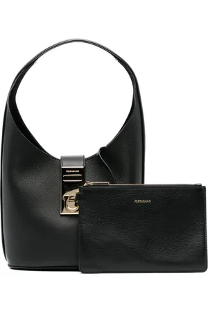 Salvatore Ferragamo Bolso de hombro con logo grabado